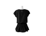 Keck Shirring Banding Short Sleeve Mini One Piece