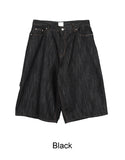 Leton embroidery bermuda denim pants