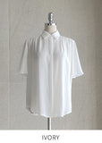 Shining Frill Chiffon Wing Collar Blouse