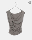 Hoen Drape One Off-Shoulder Sleeveless T-Shirt