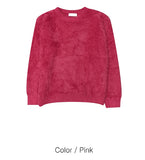 Silver gray angora knit