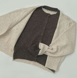 Wool Pendant High-Quality Color Matching Layered Cardigan