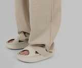 Banded Linen Wide Pants