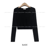 [1+1] Slim Silhouette Basic U-neck Long-sleeved
