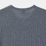 Rogen Ribbed Linen Button Cardigan