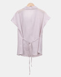 Kenbi Scarf Short Sleeve Blouse