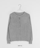 Unin Basic Color Round Neck Cardigan