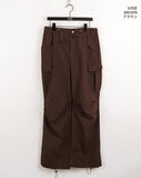 Kanter shirring cargo two way jogger pants