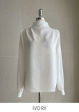 Grash Half Neck Drape Blouse