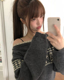 Irum Nordic One-Off Shoulder Loose Fit Long Sleeve Knit