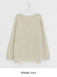 Nayu Hairy Lip Neck Loose Knit
