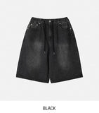 EZEN KILLING WASHING BERMUDA DENIM PANTS
