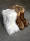 1177 Fur Platform Sole Long Boots (5cm)
