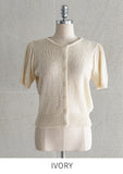 Dickie Puff Short Sleeve Knit Cardigan