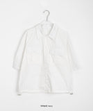 Iniku Nylon Pocket String Crop Shirt