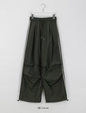 [unisex] Menky banding nylon string track parachute pants