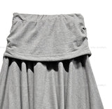 Kyou Unbalance Layered Shirring Skirt