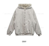 Dozen Rivet Raccoon Fur Hooded Padding