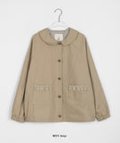 [BAONHAUS] Hydrin Pocket Round Collar Cotton Jacket