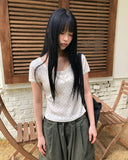 Diffuse Lace Short Sleeve T-shirt