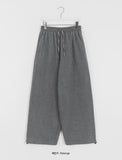 [BAONHAUS] Amoki check color matching fleece banding jogger pants