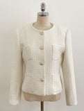 Shurea No Collar Pearl Tweed Jacket