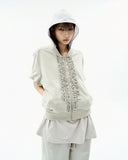 Frill Jersey Bomber Jacket