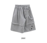 Scar embroidery bermuda pants