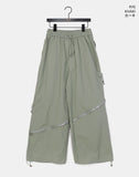 IREM Zipper String Two Way Banding Wide Cargo Pants