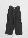 [unisex] Jubilo diagonal incision washing cargo pants