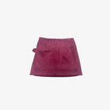 Wuin Suede Belt Skirt