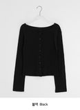Ahiton Punching Round Neck Cardigan