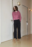 2 WAY Denim Ribbon CROP ZIPUP