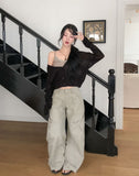Dearly See-through Deep V-neck Cardigan