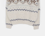 Neuel Nordic color matching collar loose fit long sleeve knit