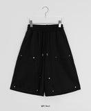[Unisex] Bemensi Rivet Banding Bermuda Pants