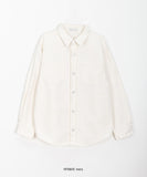 Pure cotton pocket collar shirt jacket