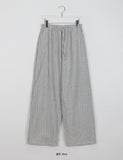 [unisex] Necket linen stripe banding pants