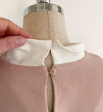 Mood Tie Color Matching Puff Blouse