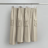 Two-Way Banding Wide Jogger Poly Pants
