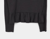 Getty Stripe Frill Layered Long Sleeve T-Shirt