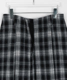 Tamoni wool check pleated midi skirt