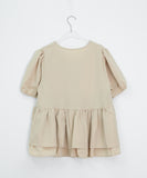 Pombo Tiered Frill Over Fit Short Sleeve Puff Blouse