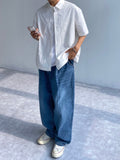 City One-Tuck Semi Balloon Fit Blue Medium Blue Denim Pants