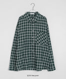 [unisex] Lilky Pocket Check Over Shirt