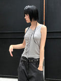 FRILL SHIRRING SLEEVELESS