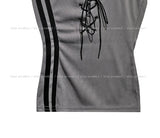 Sideline eyelet halter top