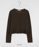 Necon Round Frill Crop Cardigan