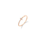 Truly Essence 14K Cross Pave Ring