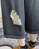 Eco Damage Bermuda Denim Pants